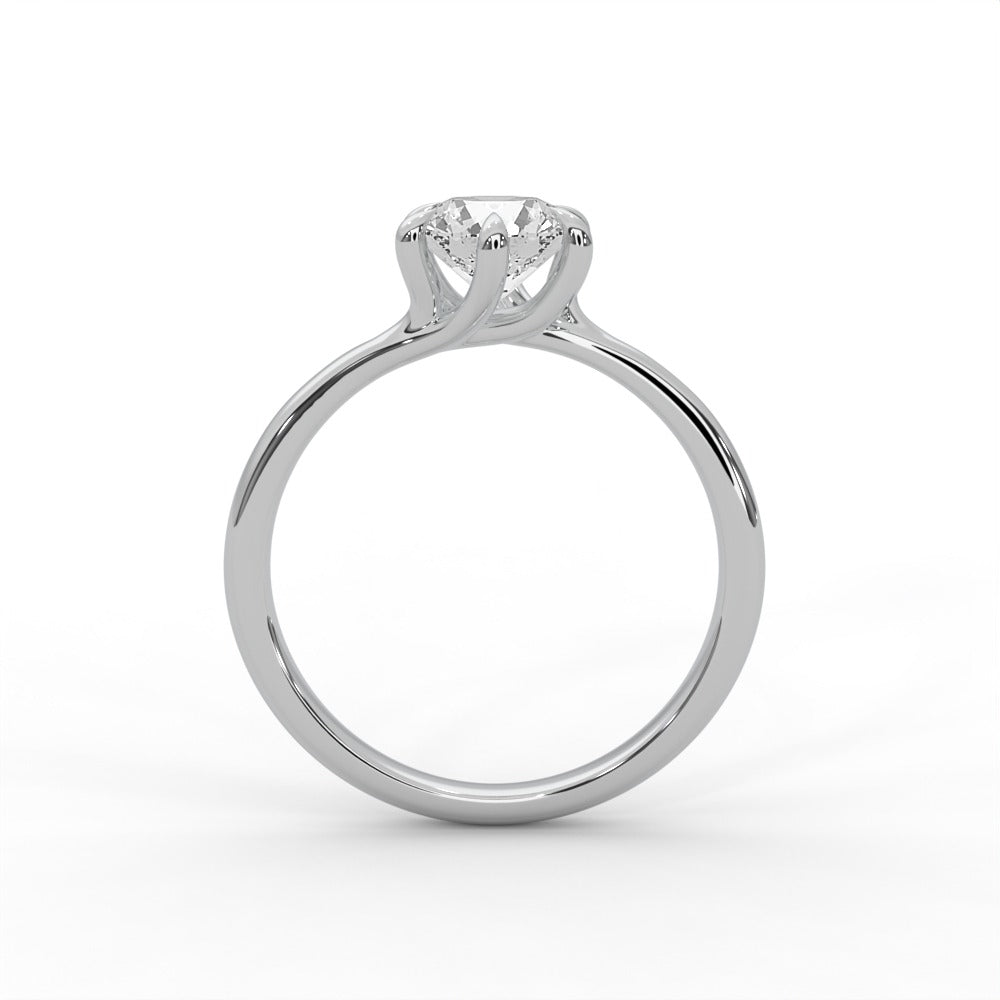 Classic Round Cut Diamond Solitaire Engagement Ring