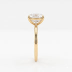 Elongated Long Cushion Cut Lab Diamond Engagement Ring