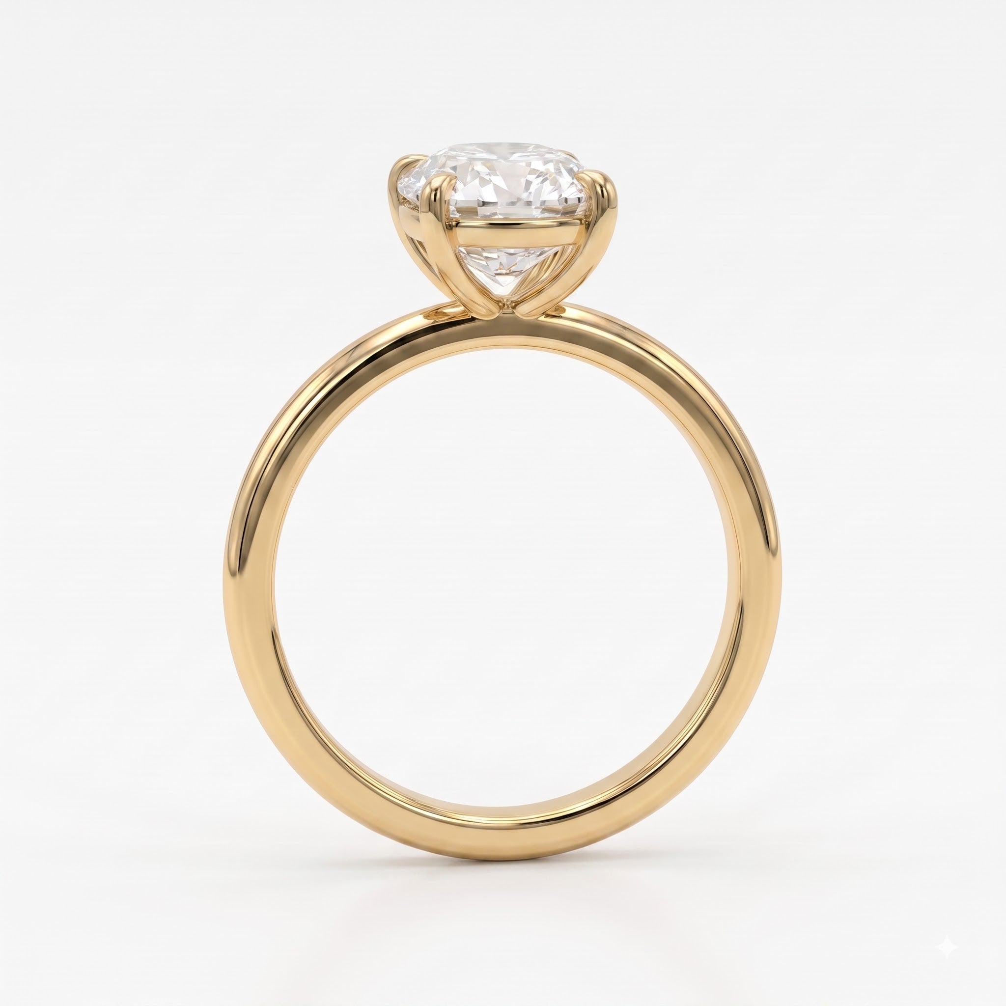 Elongated Long Cushion Cut Lab Diamond Engagement Ring