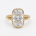 Luxury Celestia Timeless long Cushion Cut Diamond Solitaire Ring