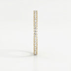 Diamond eternity ring in yellow gold with round brilliant diamonds, luxury wedding band with full-circle sparkle