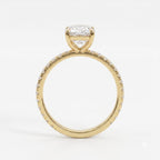 Elongated Radiant Cut Lab Diamond Engagement Ring