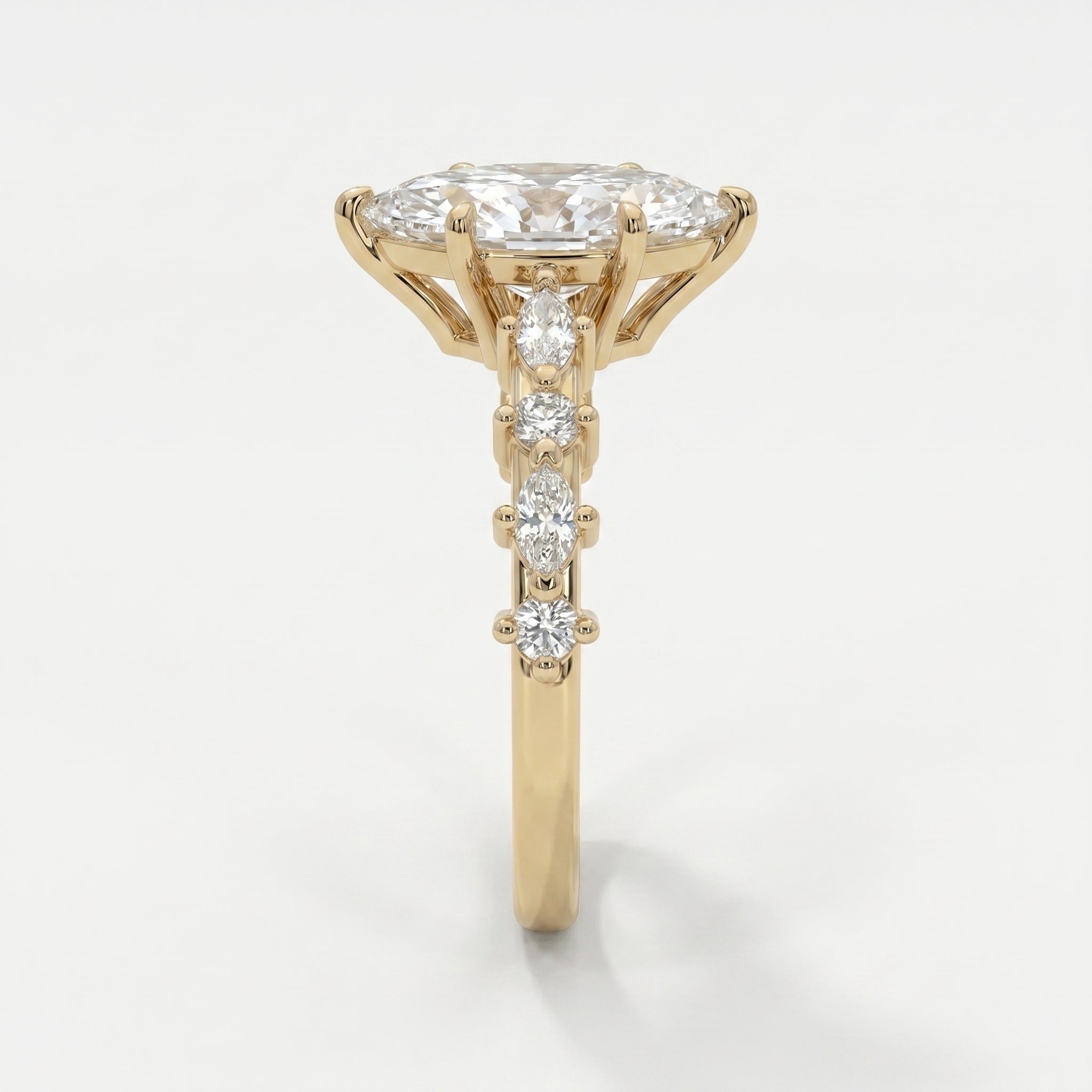 Dutch Marquise Cut Lab Grown Diamond Engagement Ring