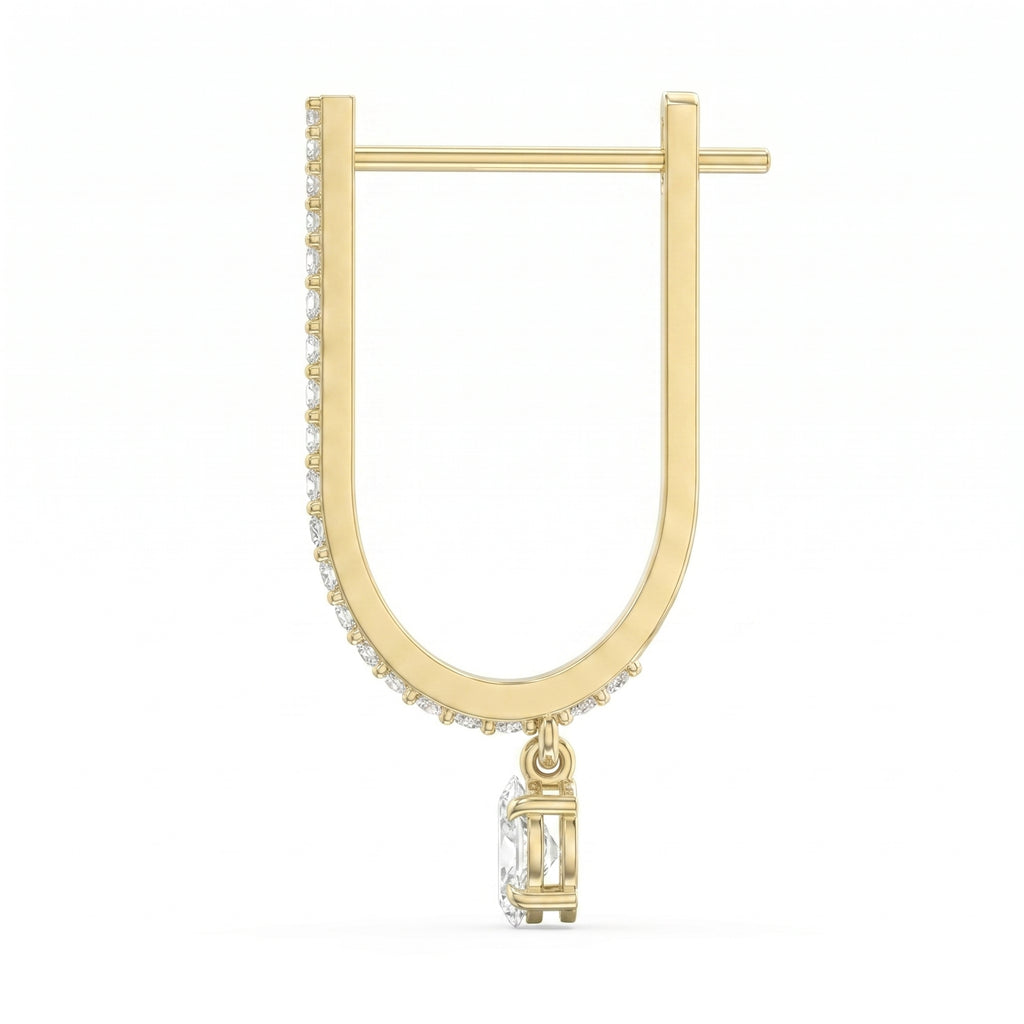 Hoops Diamond Pavé Solitaire Fine Jewelry