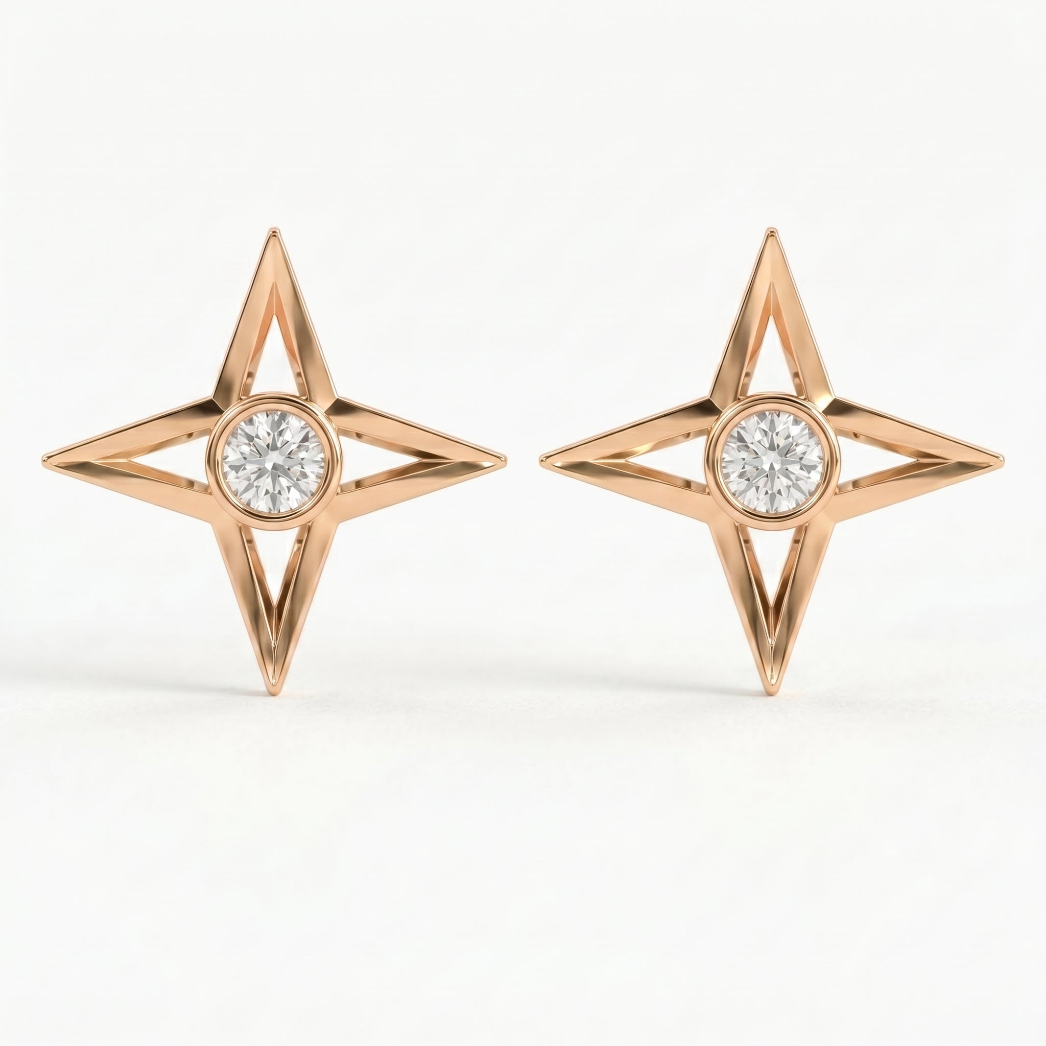 Round Diamond Celestial Sparkle Fashion Earrings