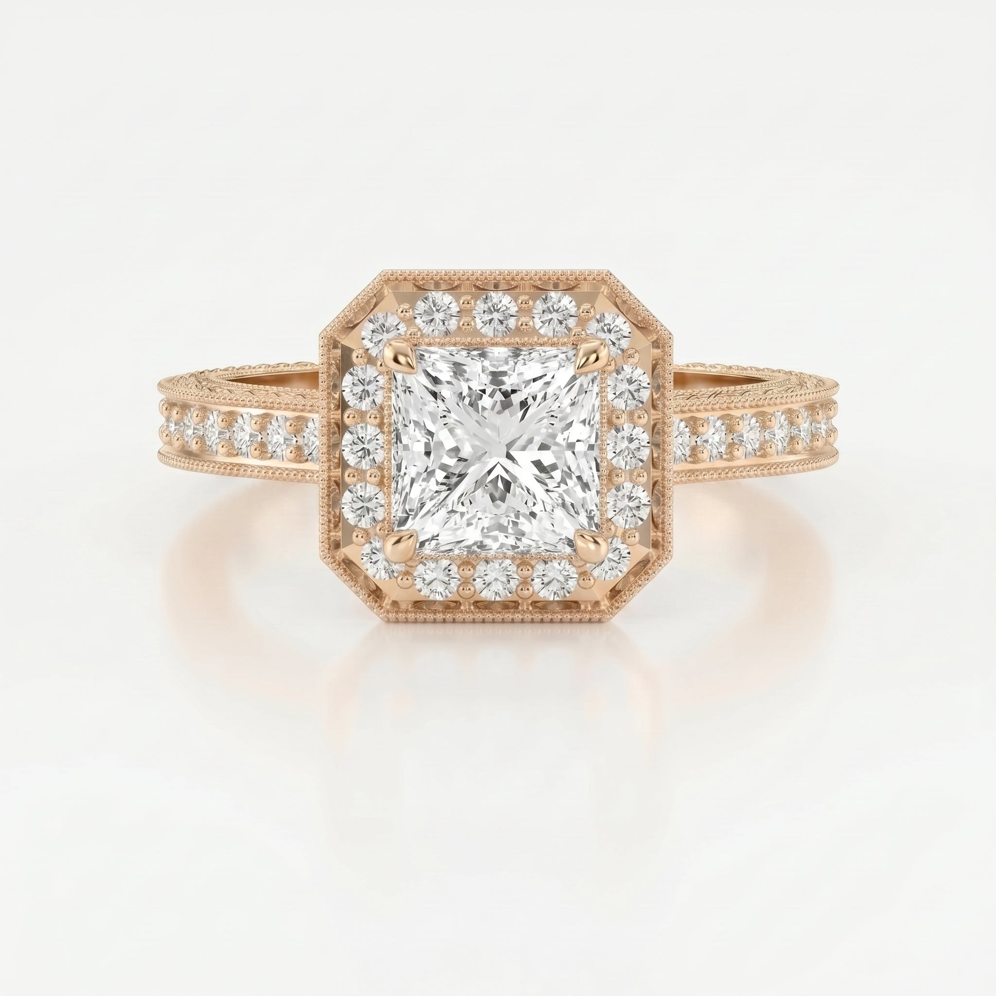 Princess Diamond Shape Vintage Ring