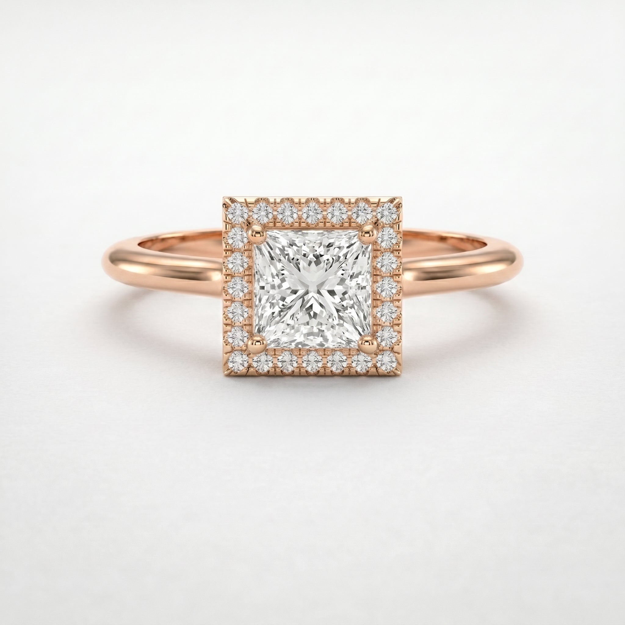 Crown line Princess Ring