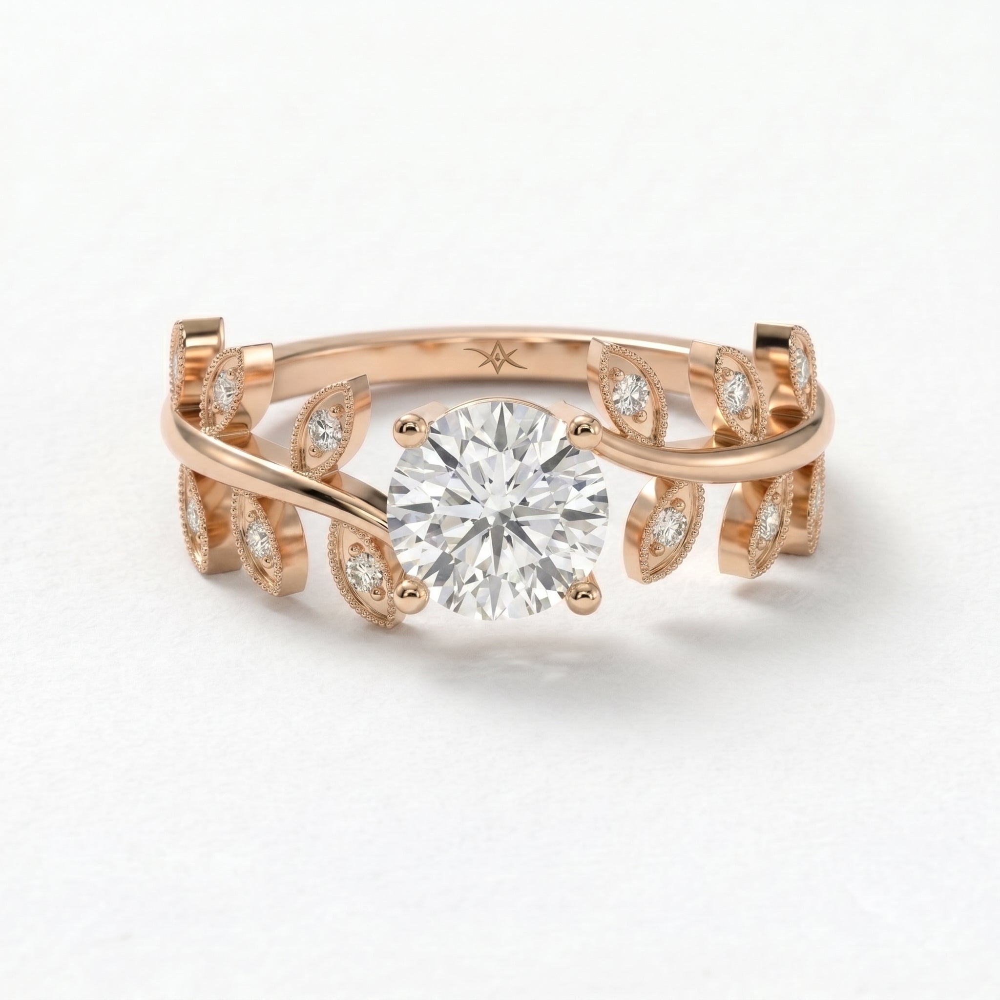 Whispering Leaves Design Vintage Ring
