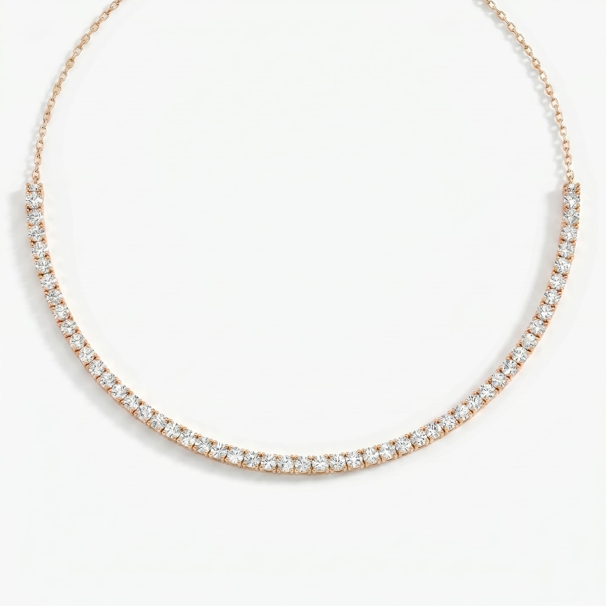 Elegance redefined Round Diamond Tennis Necklace