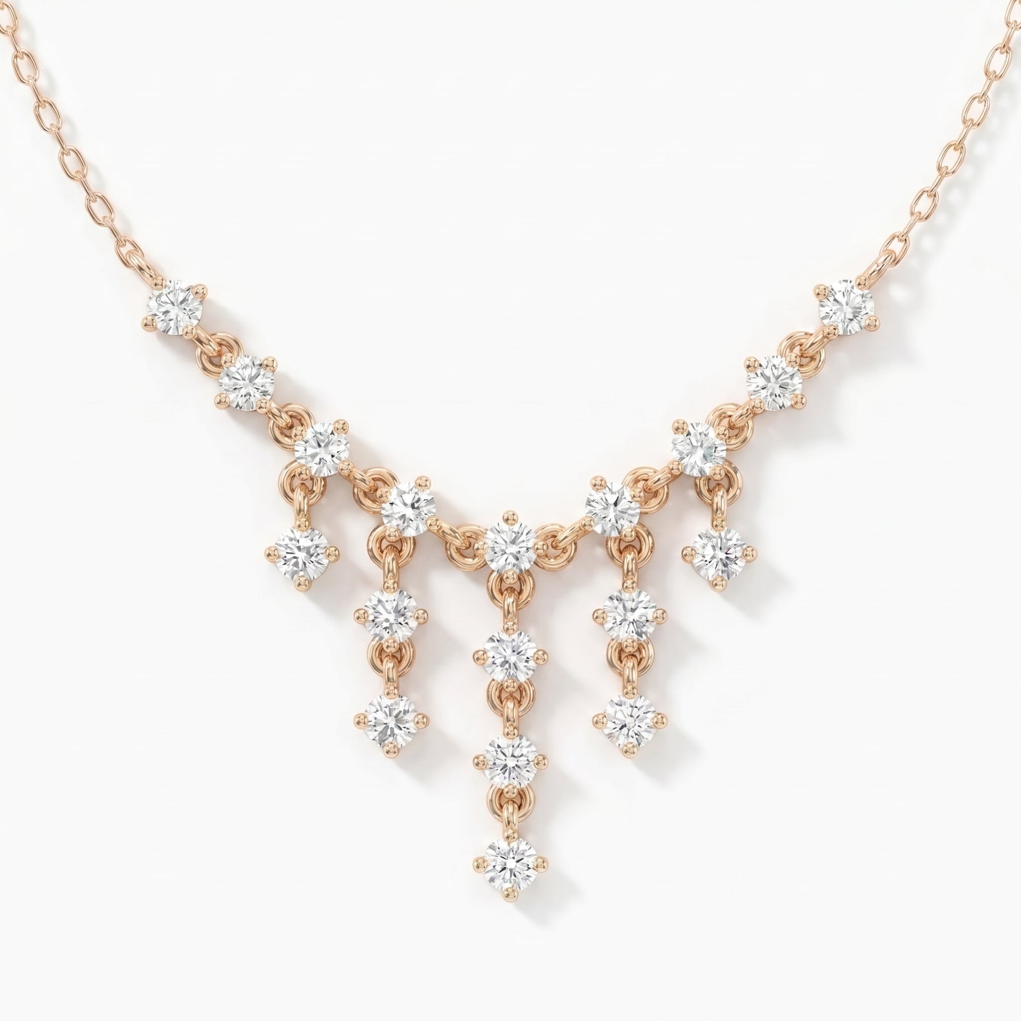 Round Diamond Fashion Necklaces