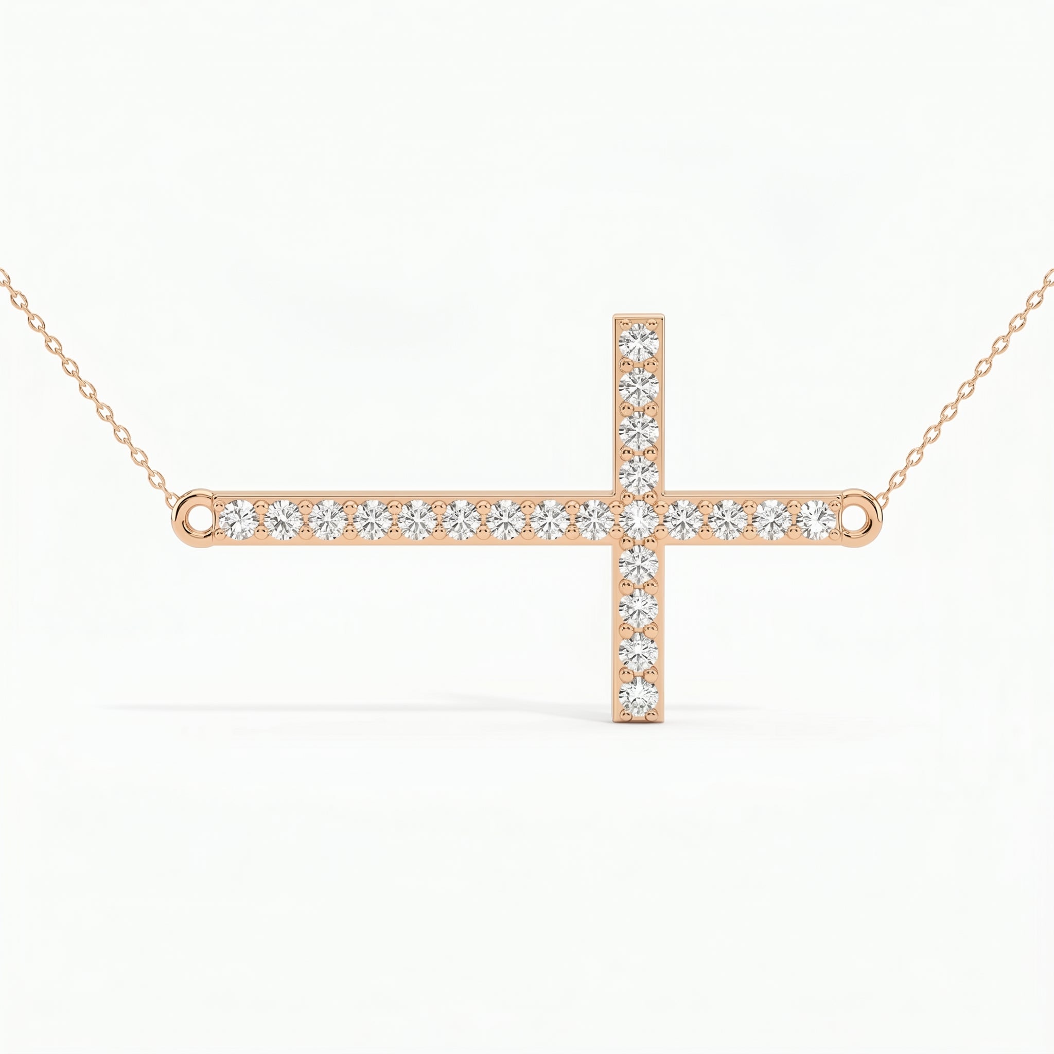 Side Way Cross Fashion Necklace