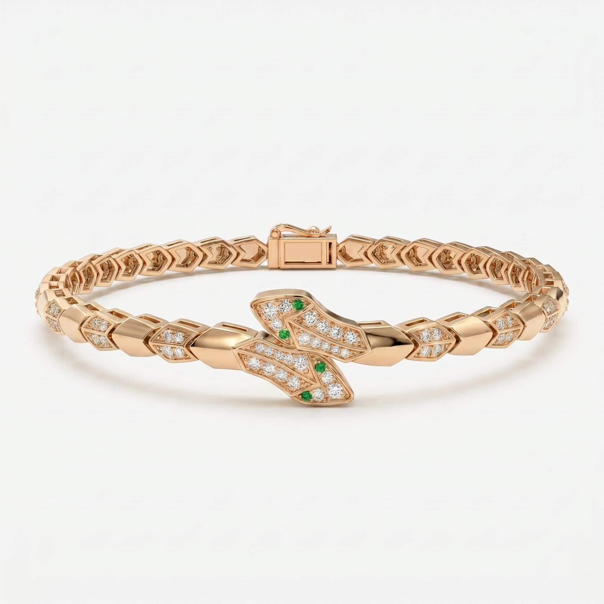 Premium Round Diamond Snake Shape Fashion Bracelet