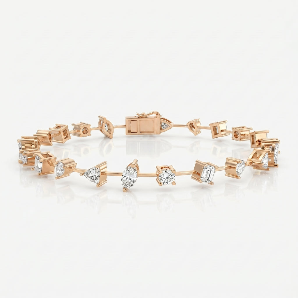 Luxury Multi-Shape Diamond Fashion Bracelet