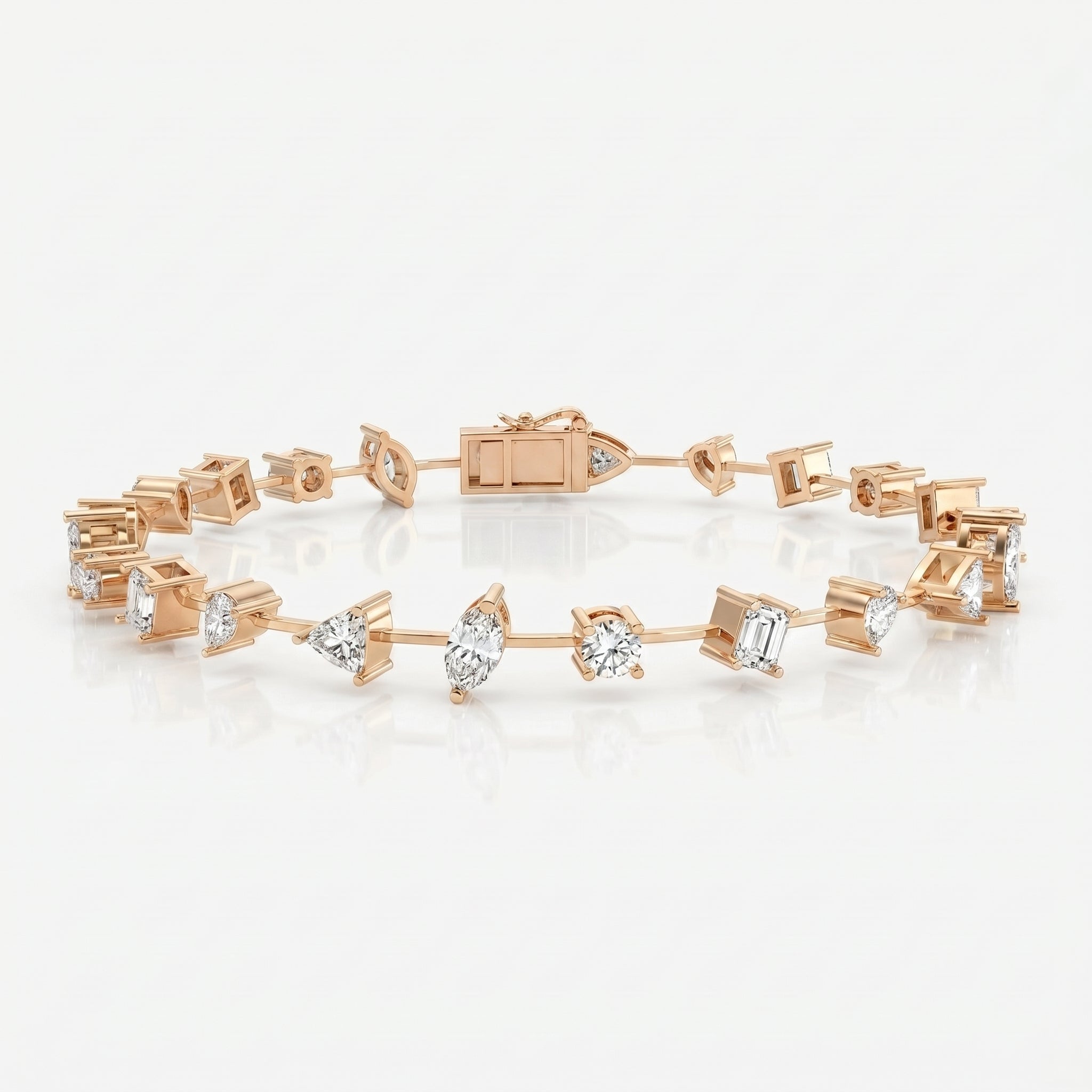 Luxury Multi-Shape Diamond Fashion Bracelet