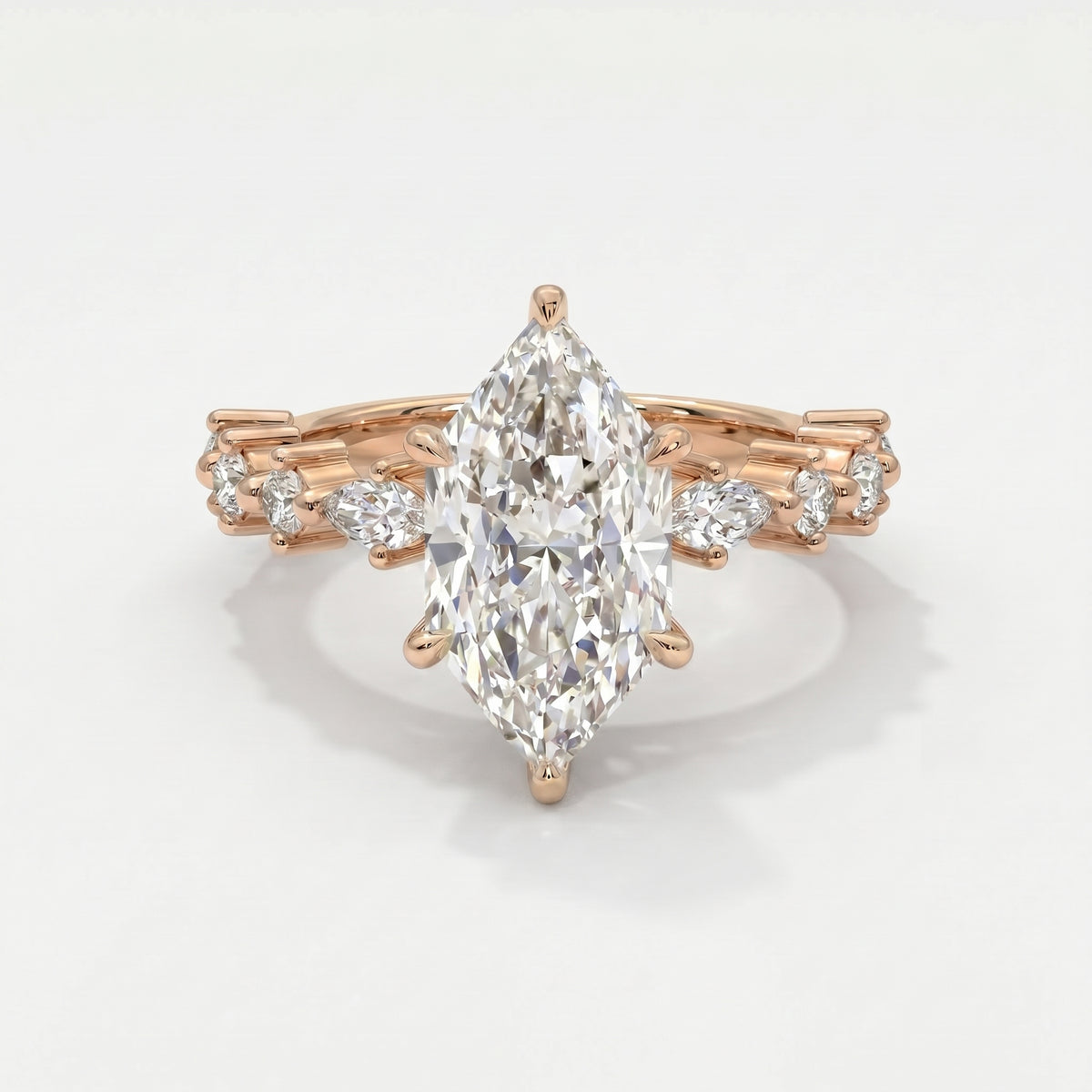 Dutch Marquise Cut Lab Grown Diamond Engagement Ring