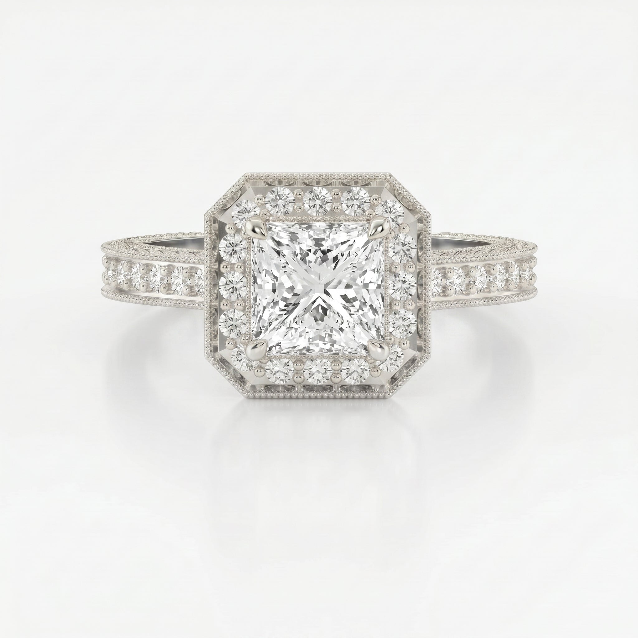 Princess Diamond Shape Vintage Ring