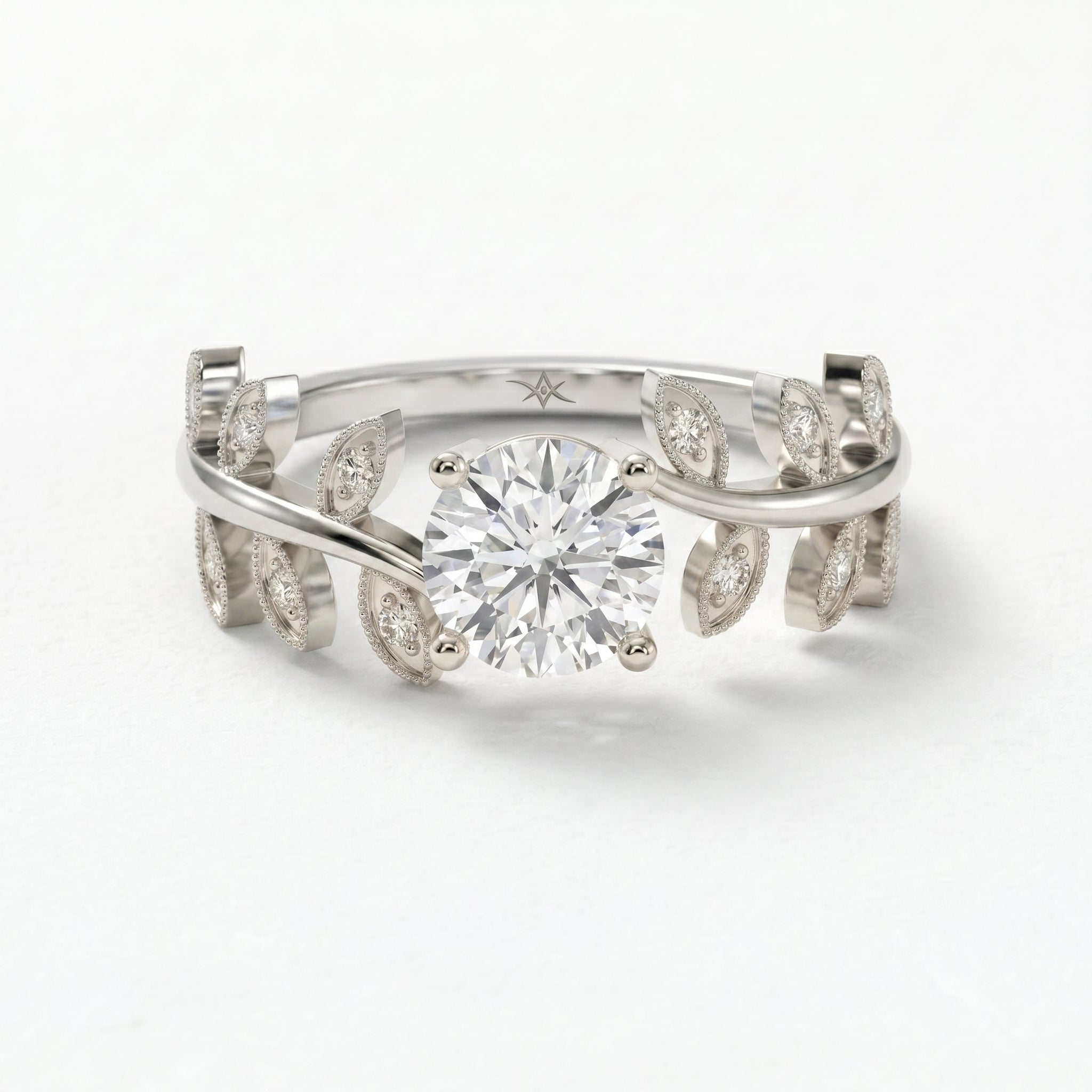 Whispering Leaves Design Vintage Ring