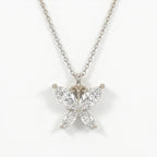 Butterfly Design Marquise Diamond Pendant Necklace