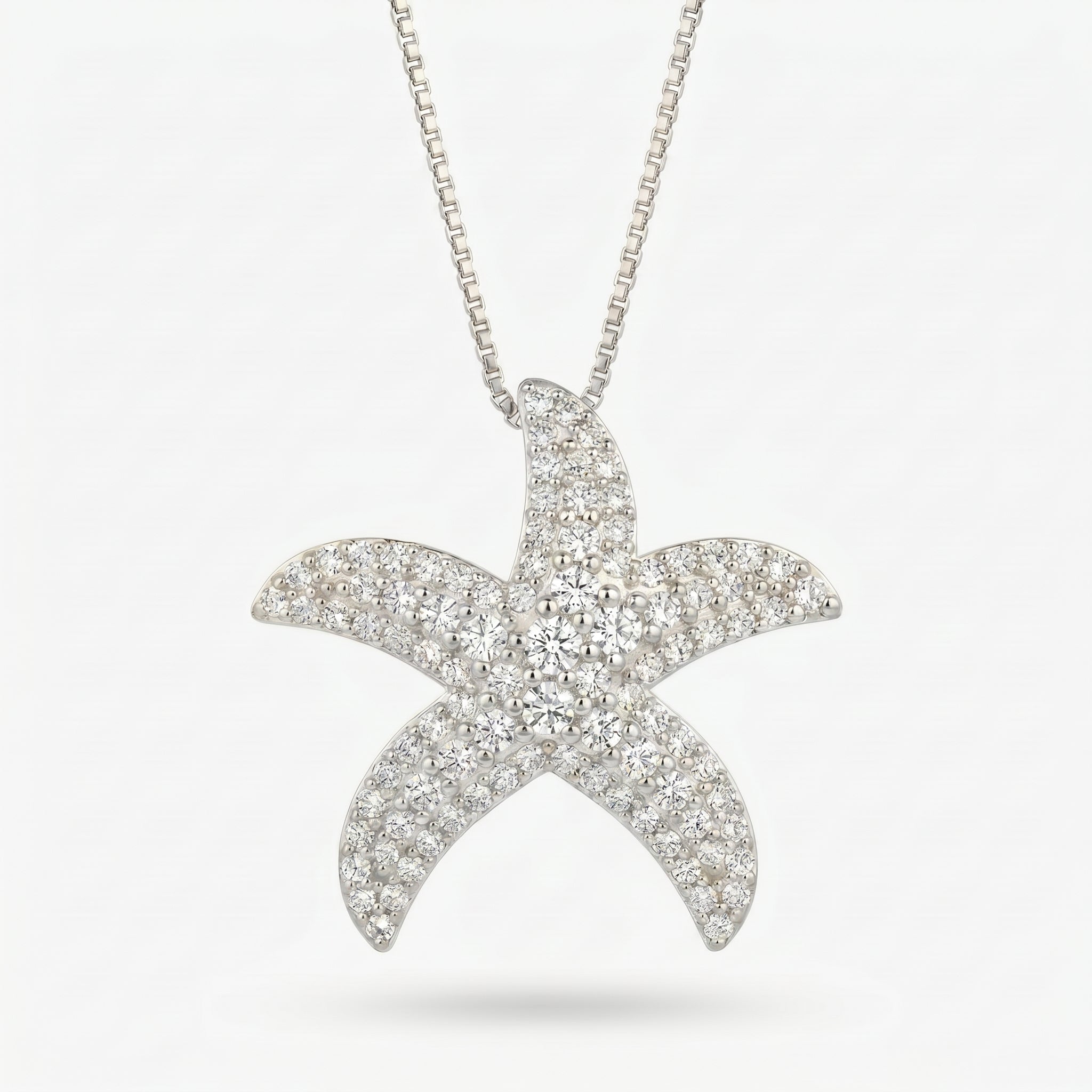 Round Diamond Celestial Starfish Pendant