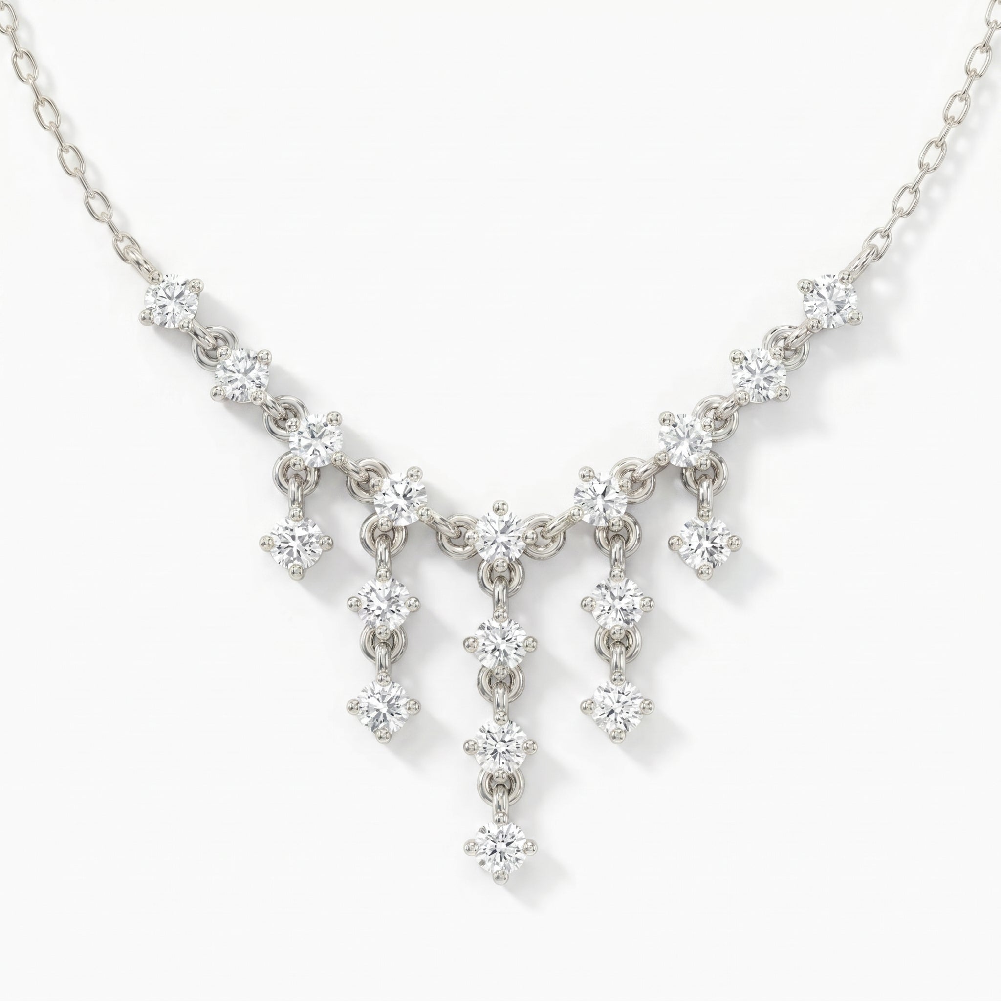 Round Diamond Fashion Necklaces