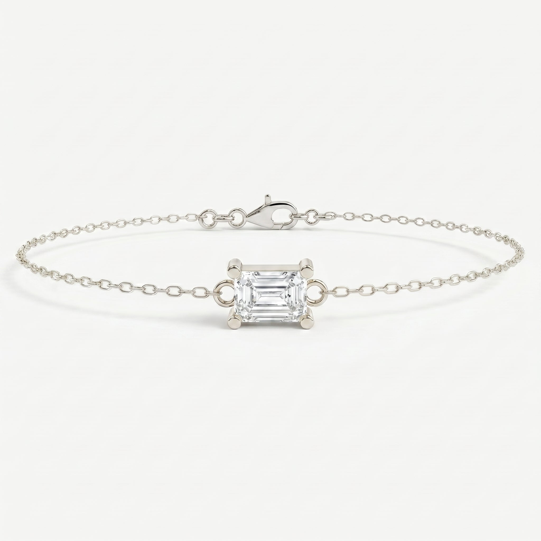Emerald Diamond Luminous Link Chain Bracelet