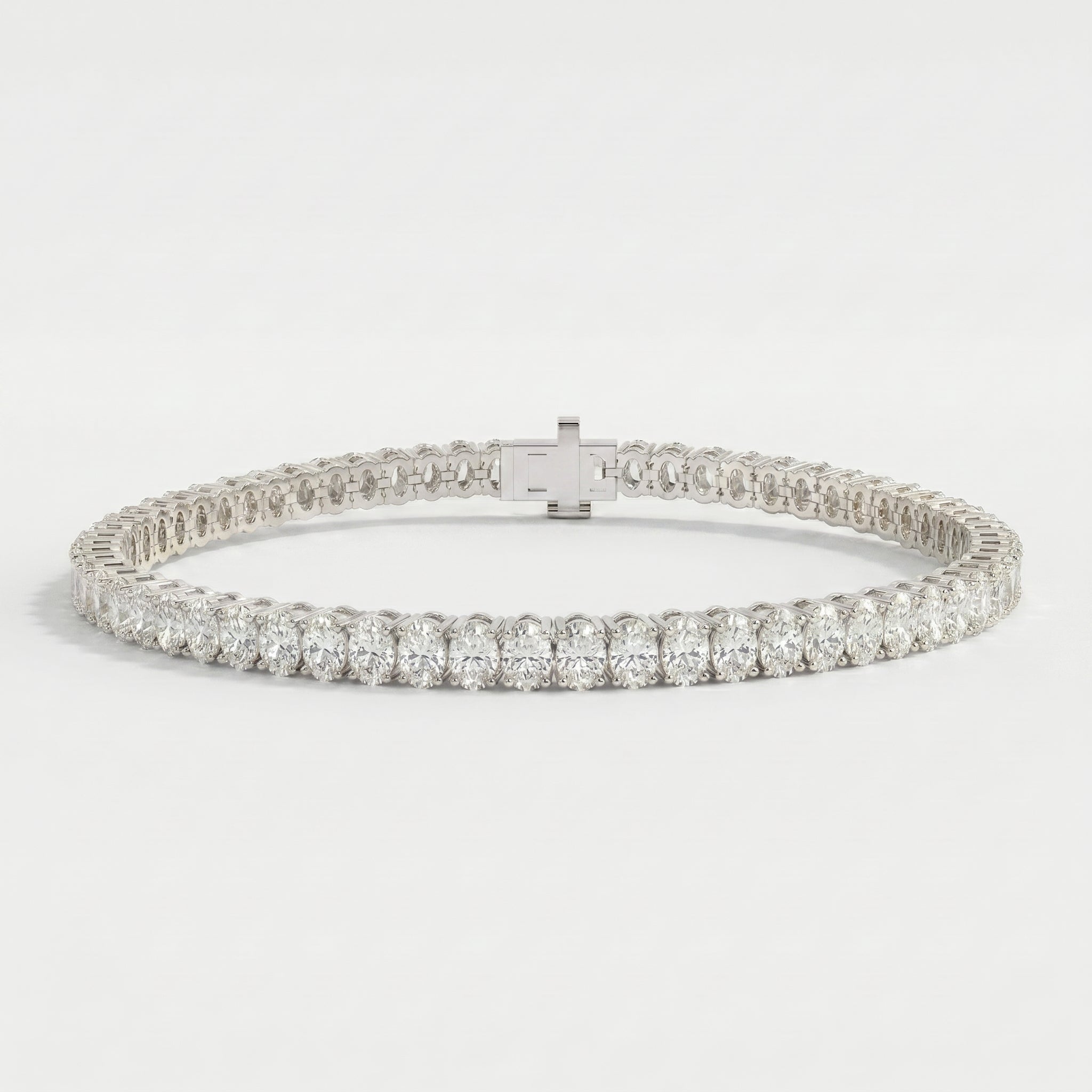 Oval Shape Diamond Tennis Bracelet