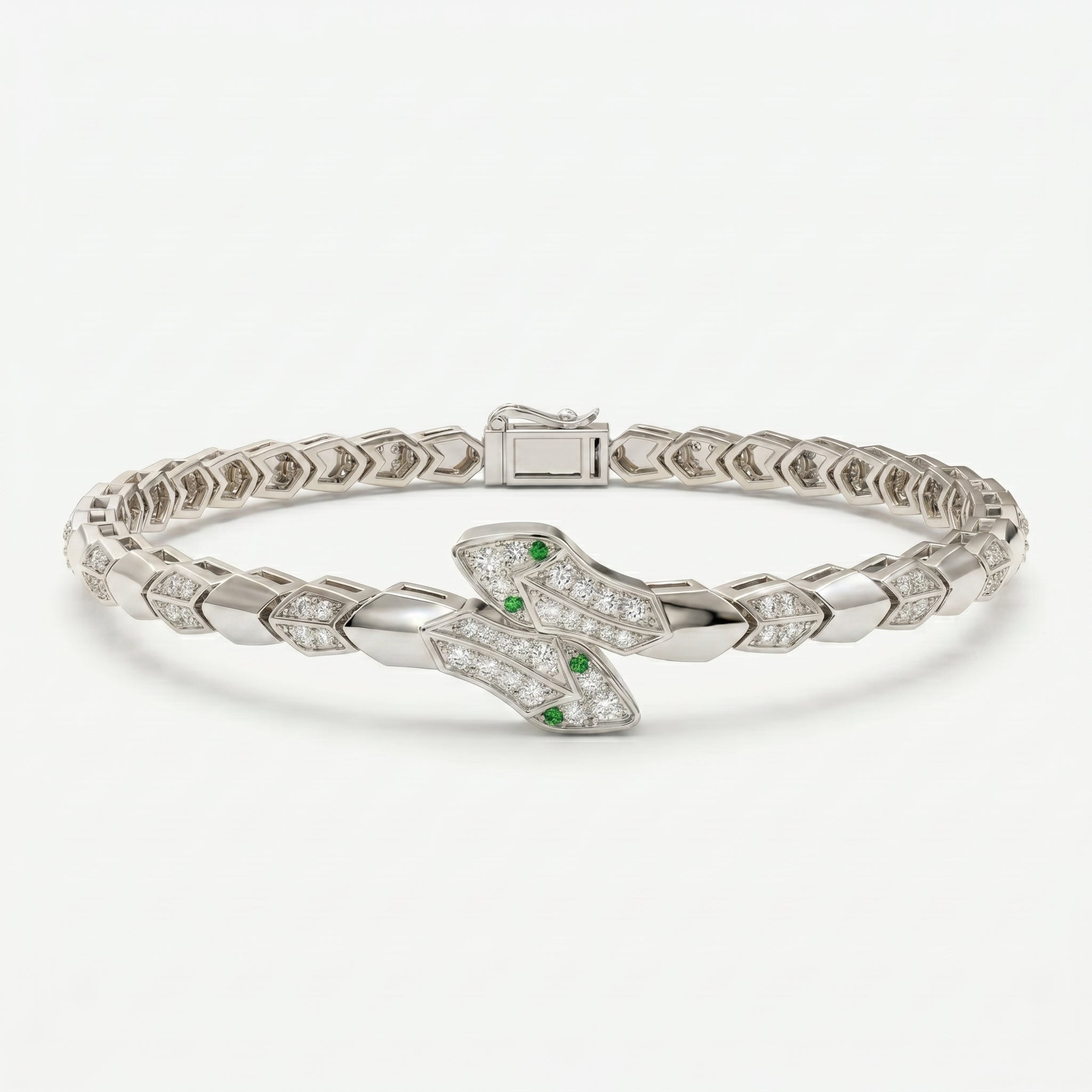 Premium Round Diamond Snake Shape Fashion Bracelet
