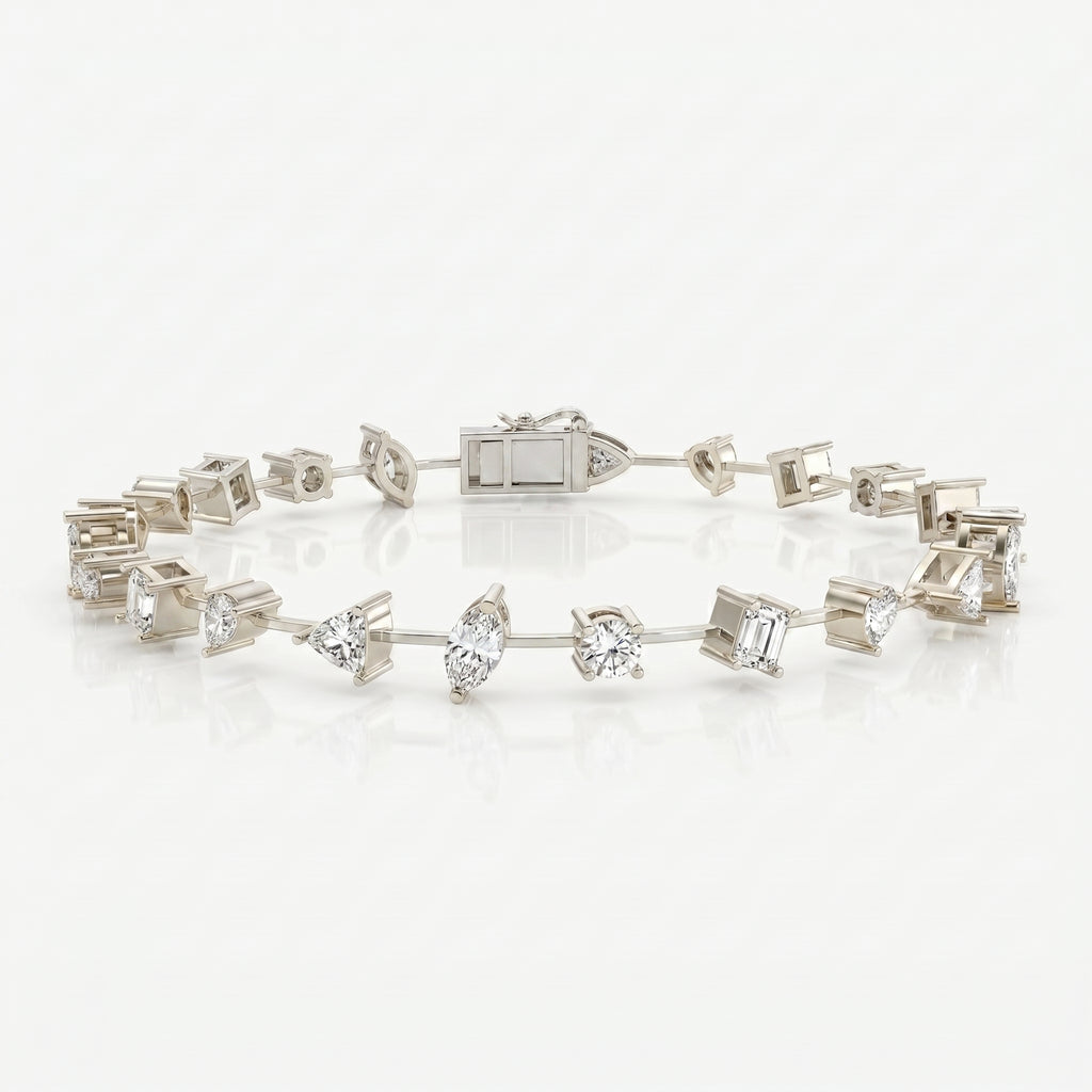 Luxury Multi-Shape Diamond Fashion Bracelet