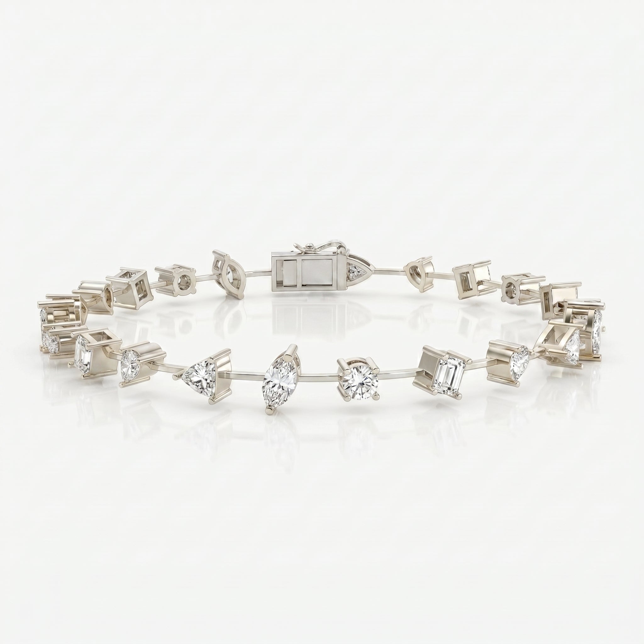 Luxury Multi-Shape Diamond Fashion Bracelet