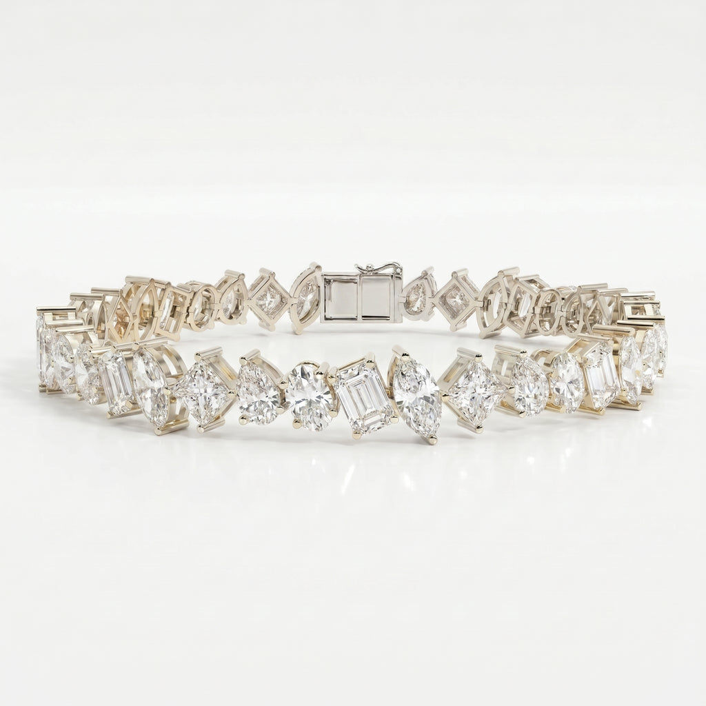 Multi-Shape Diamond Fashion Bracelet