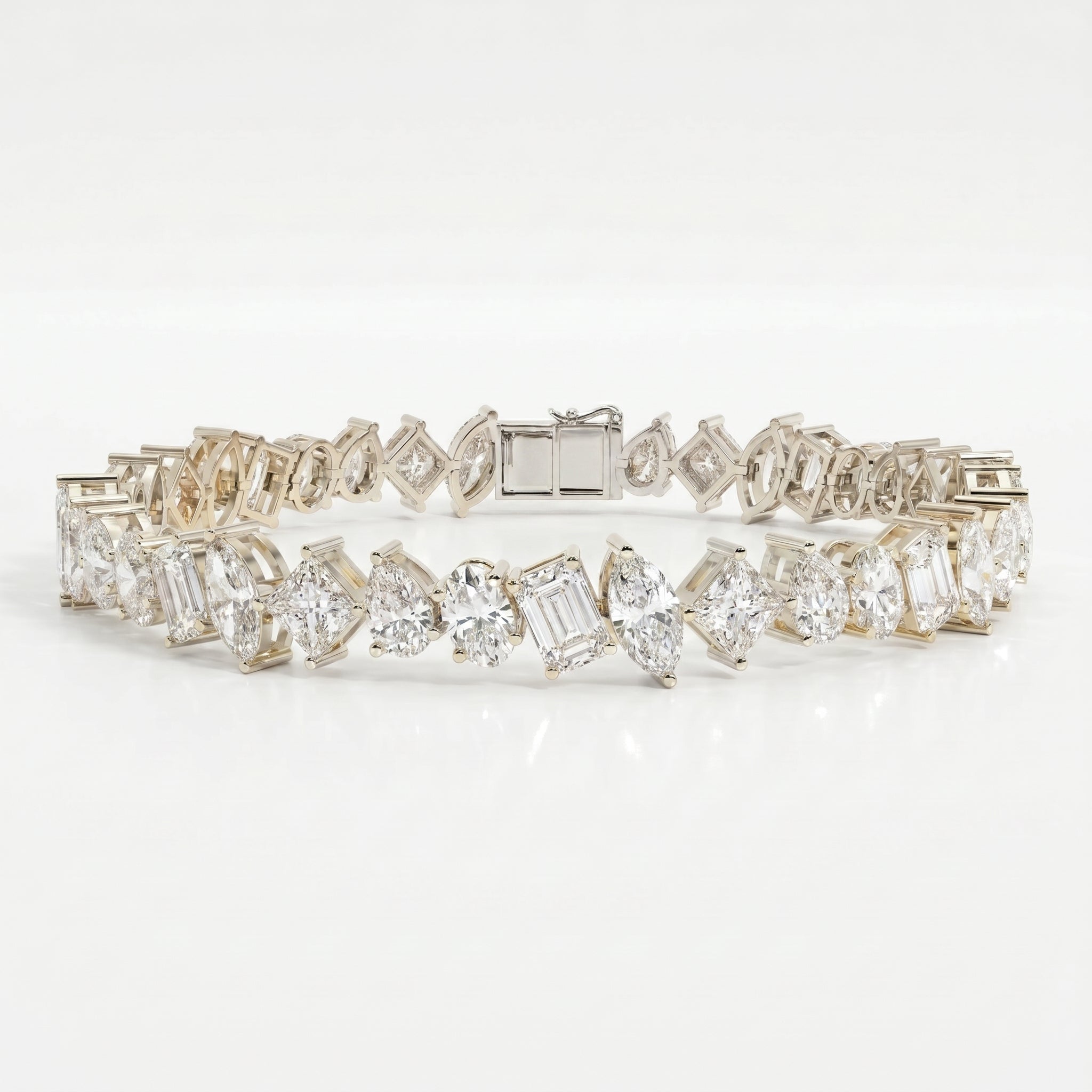 Multi-Shape Diamond Fashion Bracelet