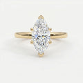 Marquise-cut solitaire engagement ring