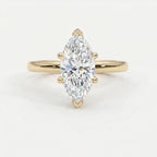 Marquise-cut solitaire engagement ring