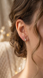 Marquise Diamond Curvy Embrace Fashion Earrings