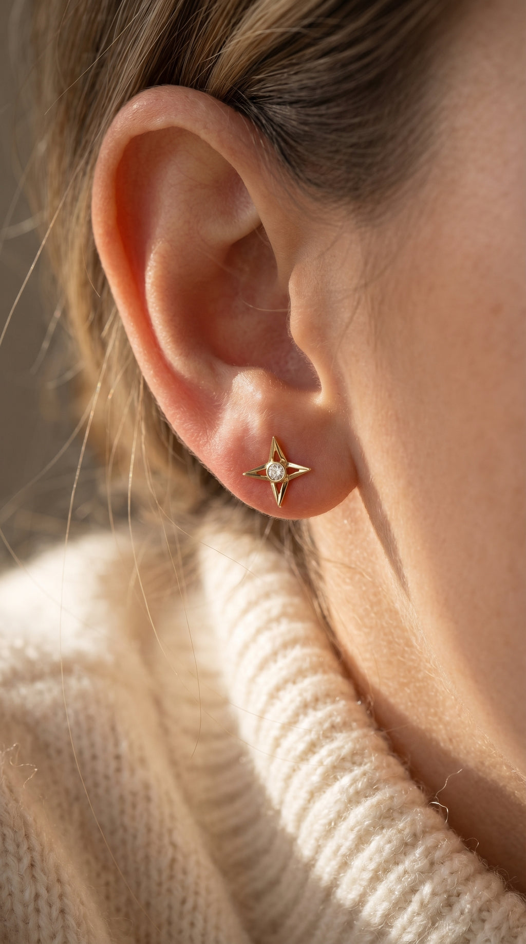 Round Diamond Celestial Sparkle Fashion Earrings