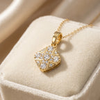 Vintage Style Diamond Cross Pendant Necklace
