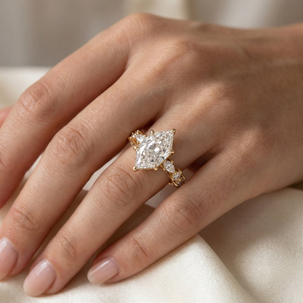 Dutch Marquise Cut Lab Grown Diamond Engagement Ring