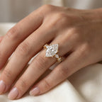 Dutch Marquise Cut Lab Grown Diamond Engagement Ring
