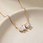 Three Stone Diamond Pendant Necklace