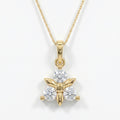 Elegant Floral Diamond Pendant Necklace