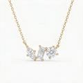 Three Stone Diamond Pendant Necklace