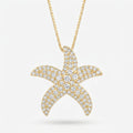 Round Diamond Celestial Starfish Pendant