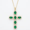 Sterling Oval-Cut Cross Pendant Necklace by Valam Design