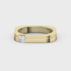 Square Ring for Men Masculine Brilliance diamond Band ( 0.40 -0.50 ct.)