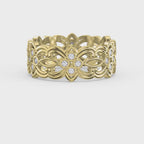 Floral Diamond Wide Vintage Band