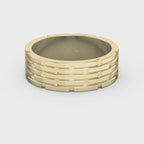 Architectural Linked Wedding Men's Ring