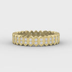 Marquise Motif Round Diamond Wedding Band