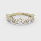 Marquise & Round Diamond Stackable Design Fashion Ring