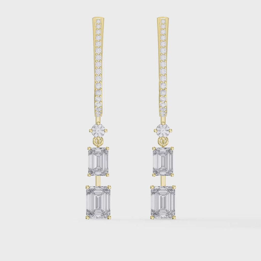 Hoops Inspired Drop Diamond Earring Fine Jewelry