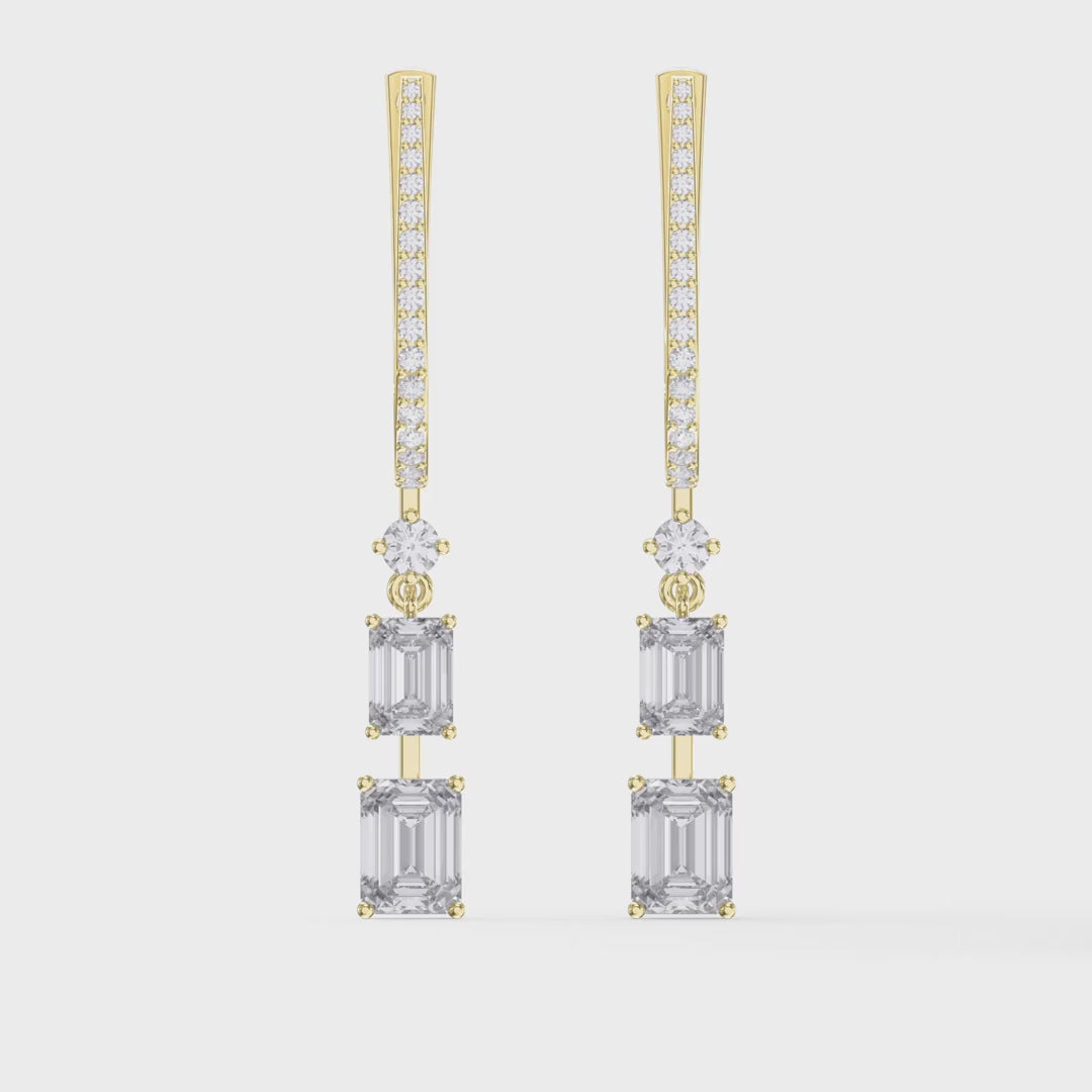 Hoops Inspired Drop Diamond Earring Fine Jewelry